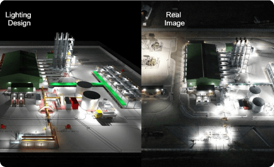 Photometric lighting design support for hazardous areas